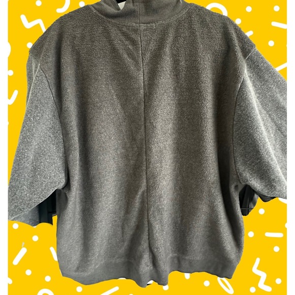 C&C California Grey Cozy Fleece Cardigan Shawl Collar Open Front Women's Size S - Picture 2 of 4